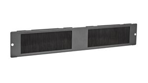 Brush Panel 78 x 365mm Steel 12U Black