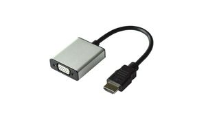 Video Adapter, HDMI Plug - VGA Socket / Audio-In, 1920 x 1080, Silver