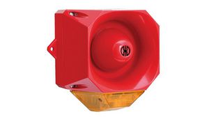 Sygnalizator świetlno-dźwiękowe, czerwony 441 Różne tony 230VAC 110dBA IP66 Lampa ksenonowa Żółta Powierzchniowy