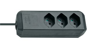 Outlet Strip Eco-Line 3x CH Type J (T13) Socket - CH Type J (T12) Plug Black 1.5m