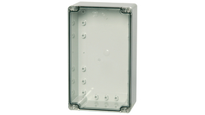 Plastic Enclosure Euronord 200x75x120mm Light Grey / Transparent Polycarbonate IP66 / IP67