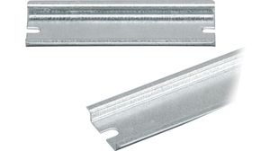 DIN-35 Mounting Rail, Galvanised Steel, Metallic, 35 x 285mm