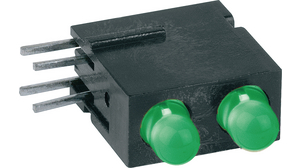 LED dioda pro desku plošných spojů 3 mm Zelená