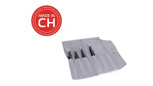 Epoxy Coated Tweezers, 4pcs Anti-Magnetic / Acid-Resistant / ESD Stainless Steel Curved / Sharp / 45° Angled