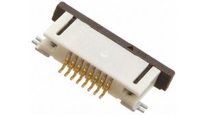 FFC / FPC Connector, Poles - 8, 50V, 500mA, Right Angle