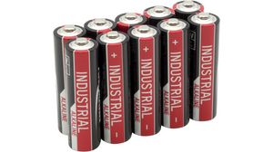 Primary Battery, Alkaline, AA, 1.5V, Industrial, Pack of 10 pieces