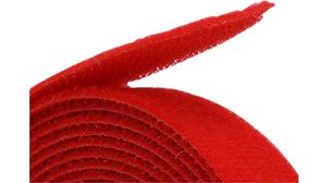 Hook and Loop Cable Tie 10m x 15mm Polyamide / Polypropylene Red