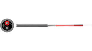 Meeraderige kabel LSF 1x2x0.2mm² Vertind koper Grijs 100m