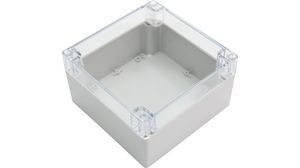 Plastic Enclosure 160x160x90mm Light Grey Polycarbonate IP67