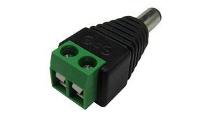 DC Power Connector, Plug, Straight, 2.5x5.5x9.5mm