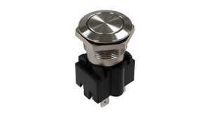 Anti-Vandal Push-Button Switch, 1NO, Latching Function, IP65, Quick Connect Terminal, 4.8 mm