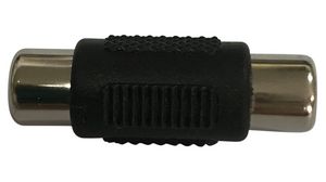 RCA-cinch-adapter, RCA, RCA-aansluiting - RCA-aansluiting, Polyethyleen (PE), Zwart