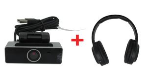 Webcam + Bluetooth Headset with Boom Mic, 1920 x 1080, 25fps, 60°, USB-A
