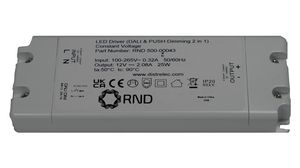LED-meghajtó, DALI szabályozható CV, 25W 2.08A 12V IP20