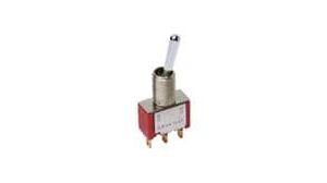 Toggle Switch 4PDT On-On Latched 5A 28VDC Solder Terminal Toggle Actuator Panel Mount Threaded