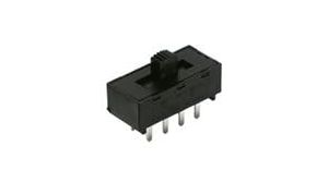 Slide Switch 1 Position DPDT Latched 4A 28VDC Solder Terminal THT Straight
