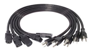 IEC Device Cable US Type B Plug - IEC 60320 C13 600mm Black