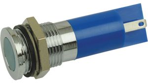 LED IndicatorSolder Lug / Faston 2.8 x 0.8 mm Fixed Blue DC 24V