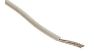 EcoWire Series White 0.33 mm² Hook Up Wire, 22 AWG, 7/0.25 mm, 305m, MPPE Insulation
