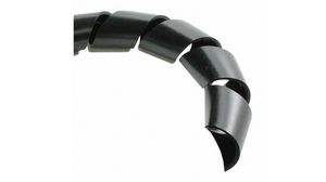 Cable Spiral Wrap Tubing, 21 ... 152mm, Polyethylene, 30m, Black