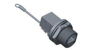 Industrial Connector, Polyamide Housing RJ45 Socket CAT5e Right Angle
