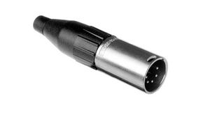 XLR-kontaktdon, Uttag, Rak, Kabelmontering, Poler - 5