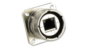 Industrial Connector, Jack, RJ45, Straight, CAT5e, Panel Mount