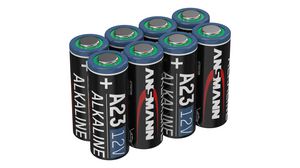 Primary Battery, 12V, A23, Alkaline, Pack of 8 pieces