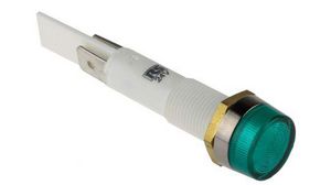 Green Neon Panel Mount Indicator, 24V, 10mm Mounting Hole Size