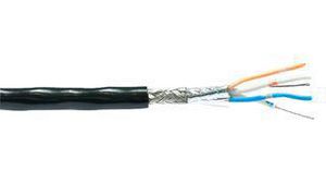 Kabel wieloparowy PCW 1x2x0.32mm? Miedź cynowana Czarny 152m