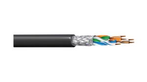 LAN Cable Datatuff Polyurethane (PUR) CAT5e 4x2x0.14mm² SF/TP Black 305m