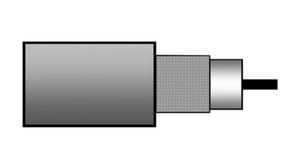 Coaxial Cable PVC 10.3mm 50Ohm Bare Copper Black 50m