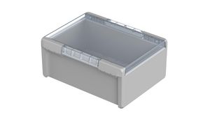 Plastic Enclosure with Clear Lid Bocube 364x284x160mm Light Grey Polycarbonate IP66