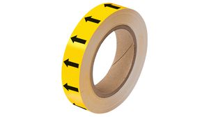 Marking Tape with Directional Arrows, 25mm x 33m, Black / Yellow