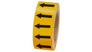 Marking Tape with Directional Arrows, 25mm x 33m, Black / Light Brown