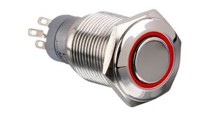 Pushbutton Switch, Vandal Proof, Red, 2CO, IP67, Momentary Function