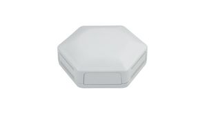 HexBox IoT Enclosure with 3 Solid and 3 Vented Panels 130x146x45mm White ABS IP30 / IP40