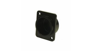 12 mm, Schwarz, Muldenplatte für Anschlussbuchse