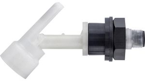 Capteur de niveau Contact de fermeture (NO) 100VA 1A 300 VAC 91mm Blanc Polyamide Connecteur, M12