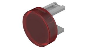Switch Lens Round 15.8mm Red Transparent Plastic EAO 01 Series