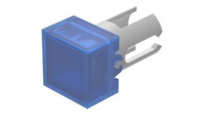 Schalterlinse Vierkant Blau, transparent Kunststoff EAO 19-Serie