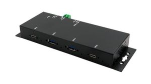 Industrial USB Hub, 4x USB-A Socket / USB-C Socket, 3.1, 10Gbps