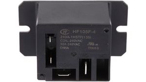 Hongfa Europe GMBH Flange Mount Power Relay, 240V ac Coil, 30A Switching Current, SPST