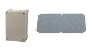 Plastic Enclosure + Mounting Plate Bundle Tempo 163x201x98mm Grey ABS IP65