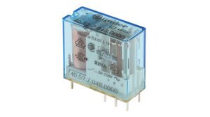 PCB Mount Power Relay, 48V dc Coil, 8A Switching Current, DPDT