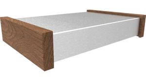 Drewniany panel obudowy 305x51x203mm Aluminiowy