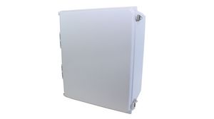 Type 4X Junction Box with Solid Snap Latch Cover, 413x257x521mm, Polyester, Grey