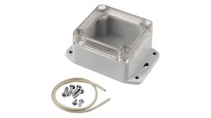 Flanged Enclosure with Clear Lid RP 60x65x40mm Off-White Polycarbonate IP65