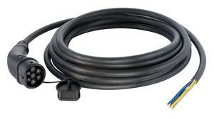 EV Charging Cable, Type 2 - Open End, Mode 3, 5m