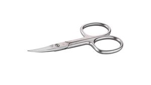High Precision Scissors, Round, Curved Blade Stainless Steel 90mm
